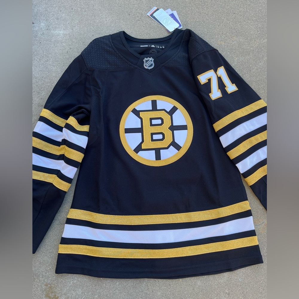 NWT Adidas Boston Bruins Hockey 100th Centennial Jersey Black Gold Taylor Hall